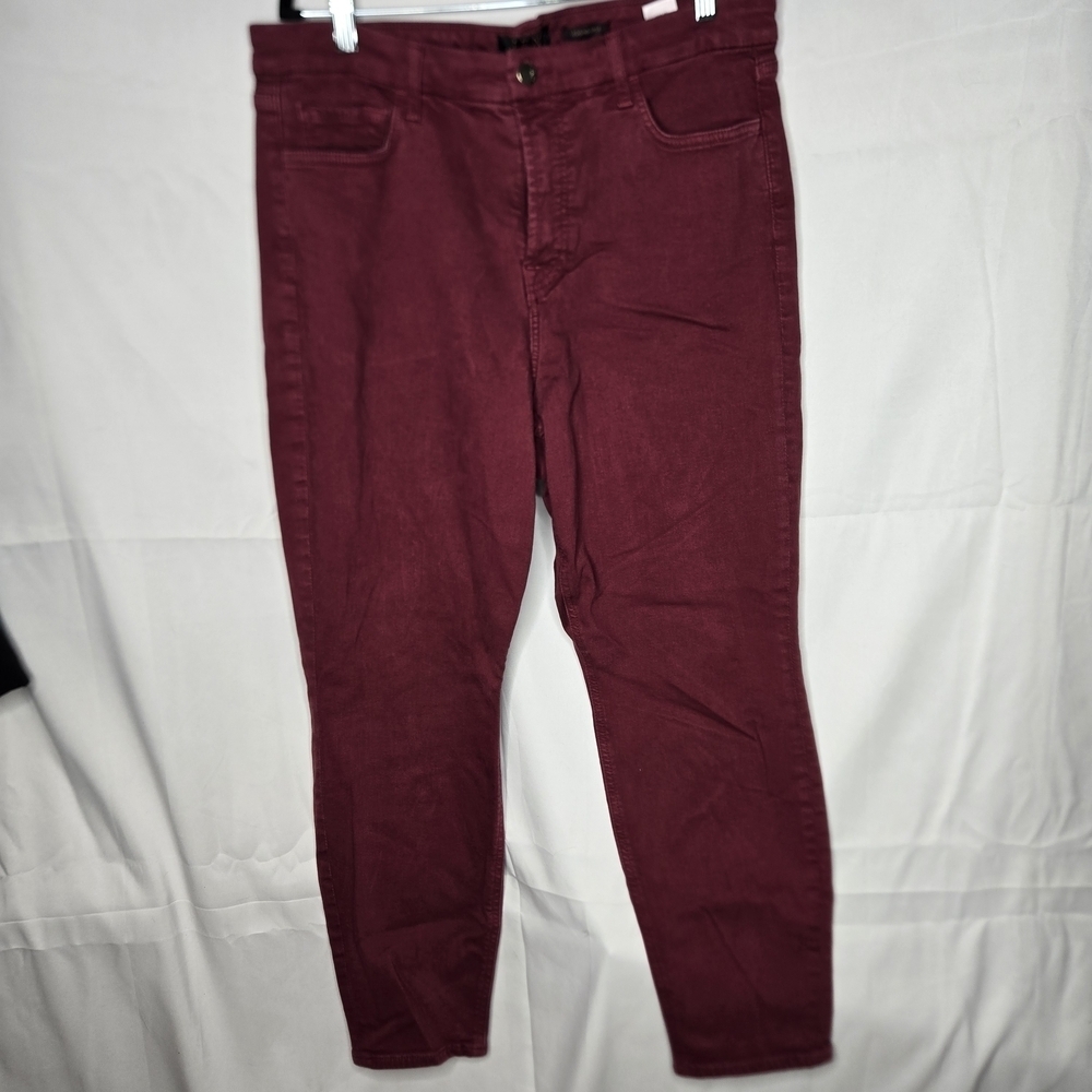 Jen 7 By 7 For All Mankind Size 16 Women's  Wine Colored Jeans in Burgundy